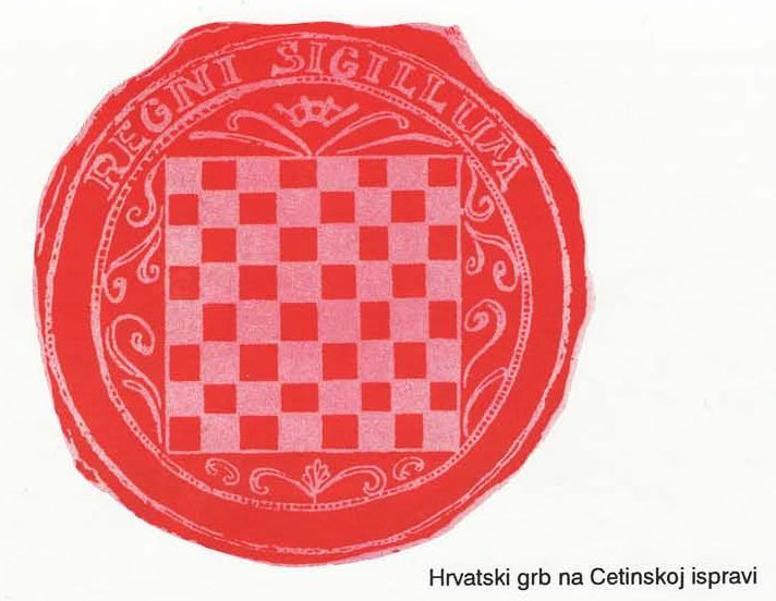 Hrvatski grb na cetinskoj ispravi 